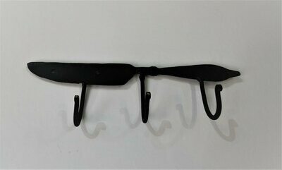 Wandhalter Messer, schwarz,ca. H7cm L22cm Hakentiefe 2,5cm, Metall, 3 Modelle