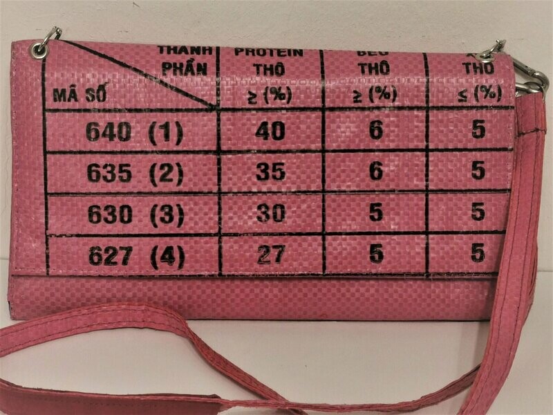 Tasche Clutch pink UPCYCLING, ca. H14,5cm B25cm T3cm, Kunststoff - AKTION Tasche Clutch pink UPCYCLING, ca. H14,5cm B25cm T3cm, Kunststoff - AKTION