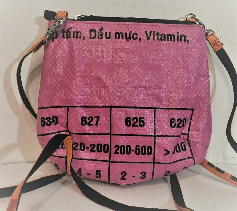 Minibag pink UPCYCLING, ca. H18cm B17,5cm T4,5cm, Kunststoff Minibag pink UPCYCLING, ca. H18cm B17,5cm T4,5cm, Kunststoff