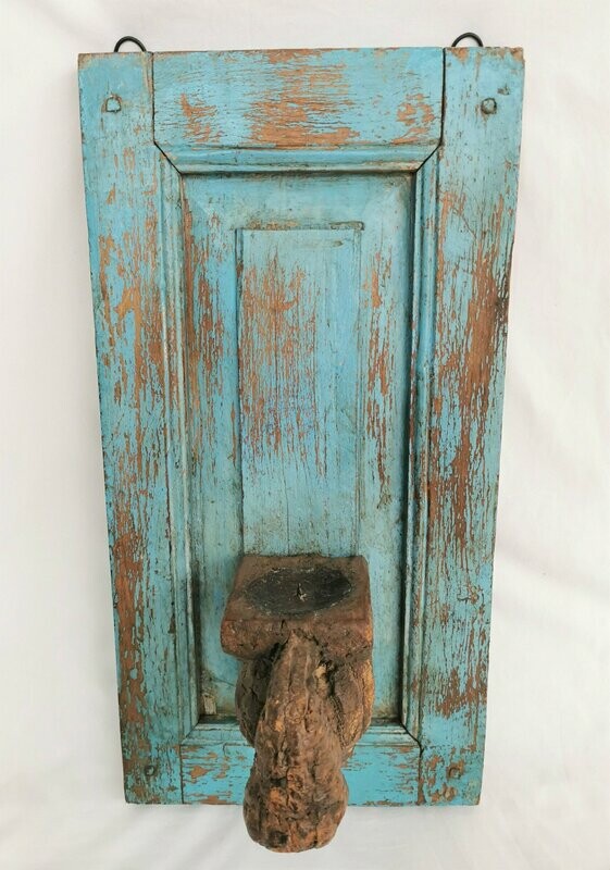 Holzkerzenhalter für Wand, H50cm B25cm T20cm Holzkerzenhalter für Wand, H50cm B25cm T20cm