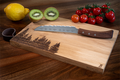 Holzschneidebrett Rustikal, Eichenholz - Bayerischer Wald