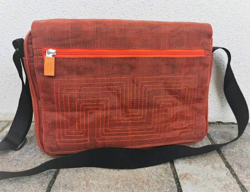 Moskitonetz-Businesstasche orange UPCYCLING, ca. H26cm B34cm T9cm