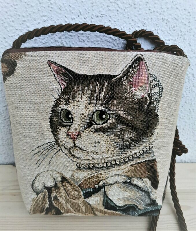 Täschchen Cool Cat, ca. H18,5cm B20cm, Stoff, Made in Germany Täschchen Cool Cat, ca. H18,5cm B20cm, Stoff, Made in Germany