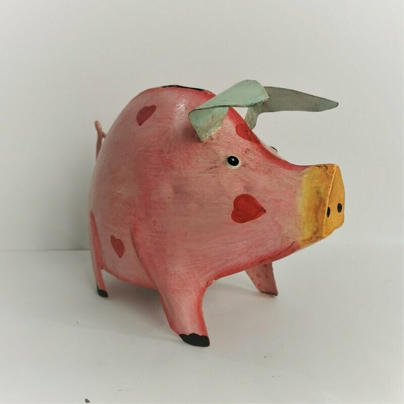Sparschwein Lovely, H17cm B10,5cm L21cm, Metall Sparschwein Lovely, H17cm B10,5cm L21cm, Metall