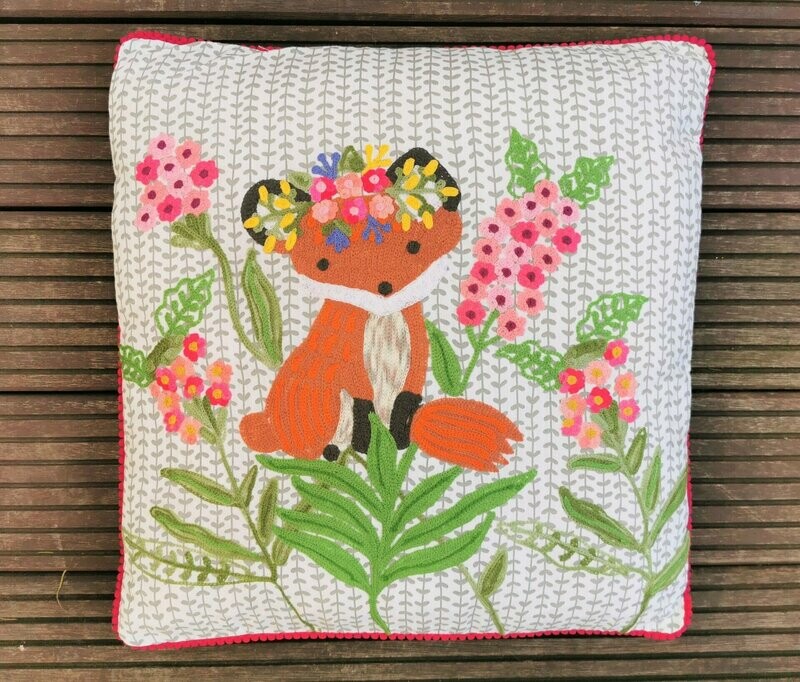 Kissen Baumwolle Kissen Baumwolle "Füchsin", mit Inlett, 45x45, Fair Trade;