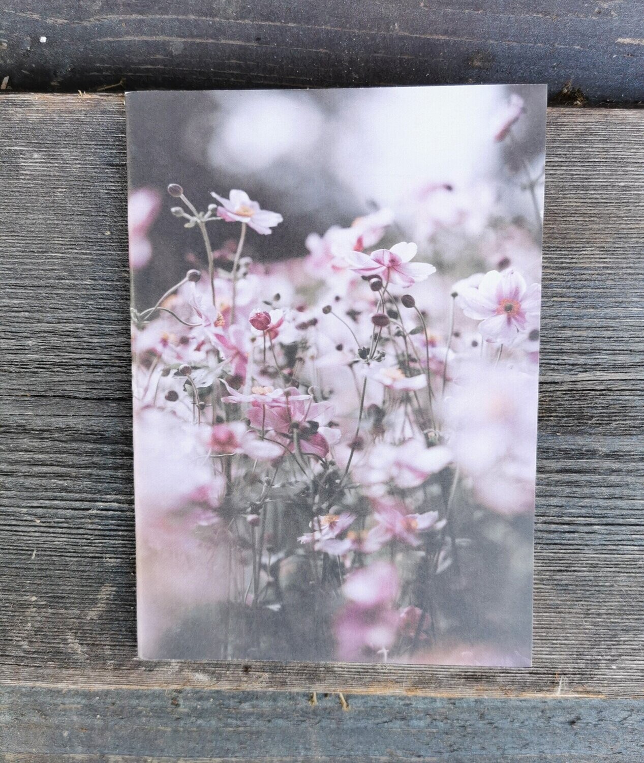 Notizbüchlein "Cosmea",Blanco,, ca. 40 Blatt, H17cm B12cm