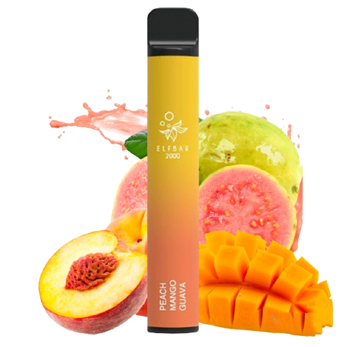 Elf Bar 2000 Peach Mango Guava Disposable Pod Device