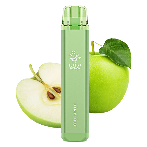 Elf Bar NC1800 Sour Apple Disposable Pod Device