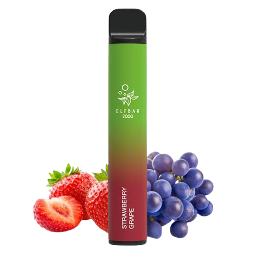 Elf Bar 2000 Strawberry Grape Disposable Pod Device