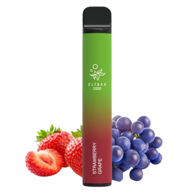 Elf Bar 2000 Strawberry Grape Disposable Pod Device