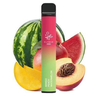 Elf Bar 2000 Mango Peach Watermelon Disposable Pod Device