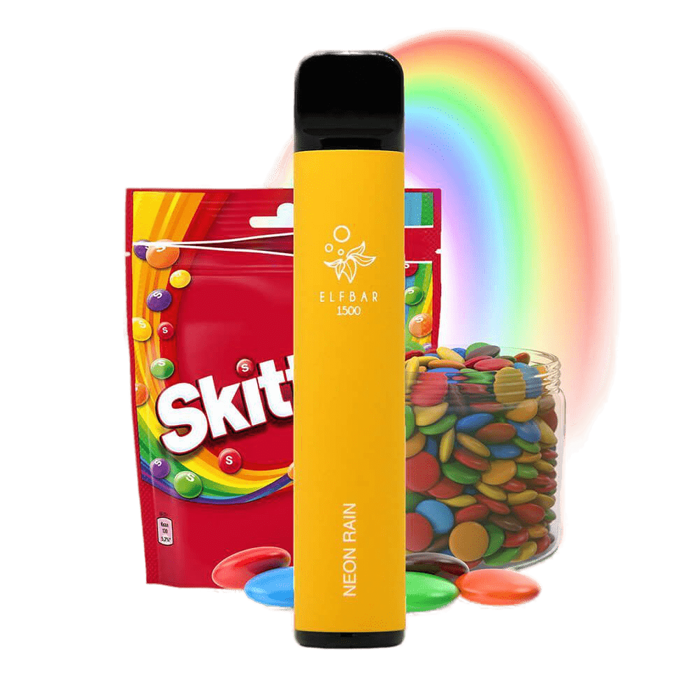 Elf Bar 1500 Neon Rain Skittles Disposable Pod Device