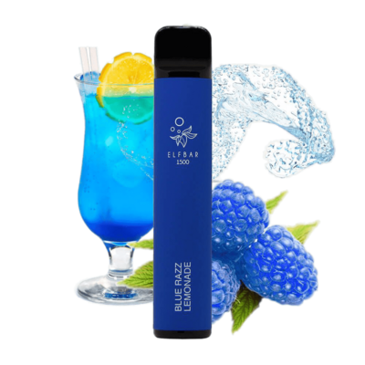 Elf Bar 1500 Blue Razz Lemonade Disposable Pod Device