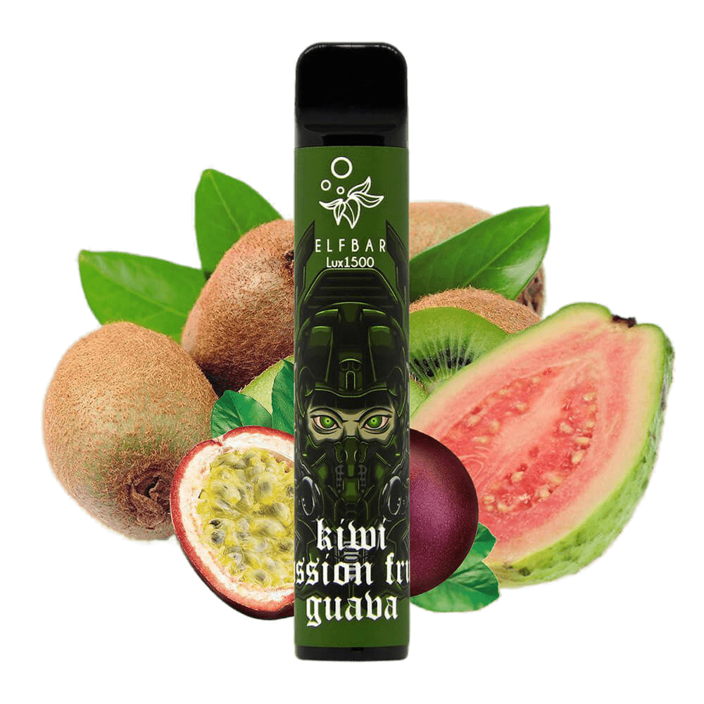 Elf Bar 1500 LUX Kiwi Passion Fruit Guava Disposable Pod Device