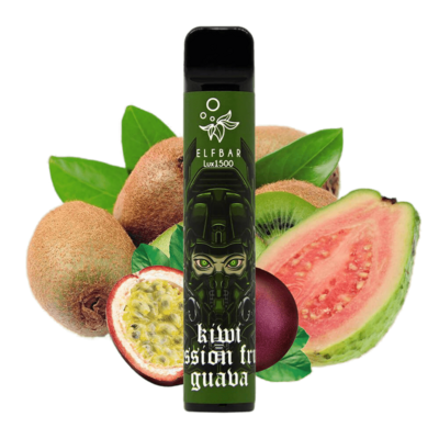 Elf Bar 1500 LUX Kiwi Passion Fruit Guava Disposable Pod Device