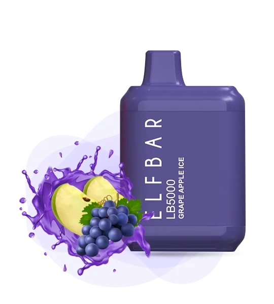 Elf Bar LB5000 Grape Apple Ice Disposable Pod Device