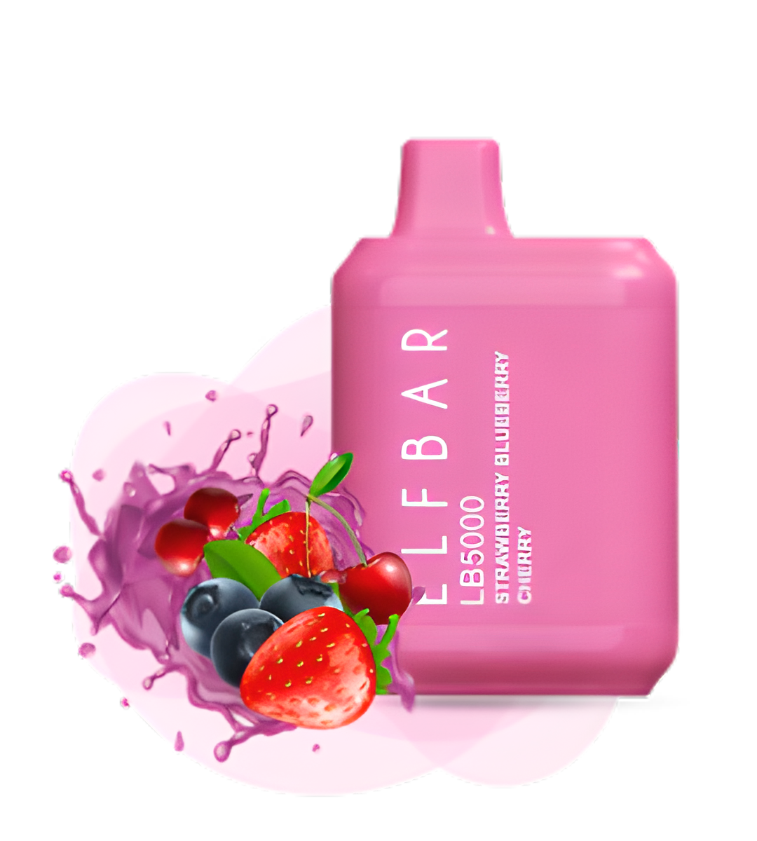 Elf Bar LB5000 Strawberry Blueberry Cherry Disposable Pod Device