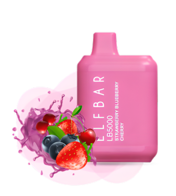 Elf Bar LB5000 Strawberry Blueberry Cherry Disposable Pod Device