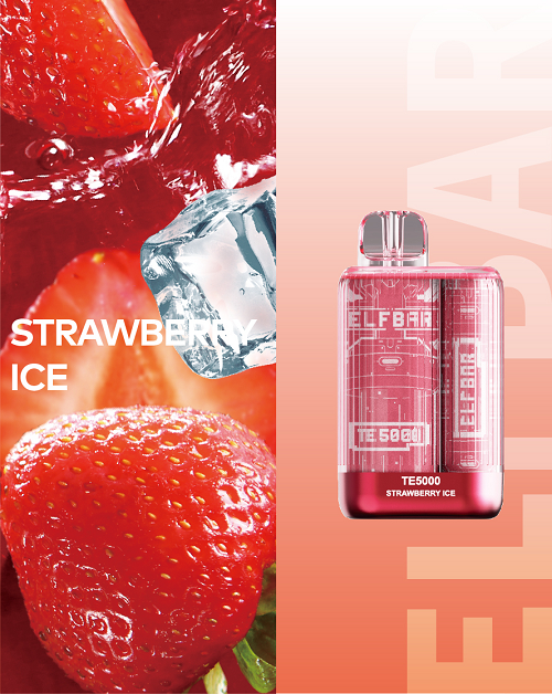 Elf Bar TE5000 Strawberry Ice Disposable Pod Device