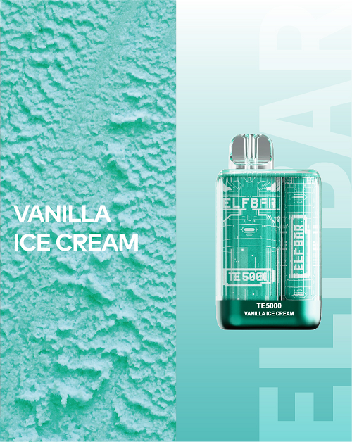 Elf Bar TE5000 Vanilla Ice Cream Disposable Pod Device