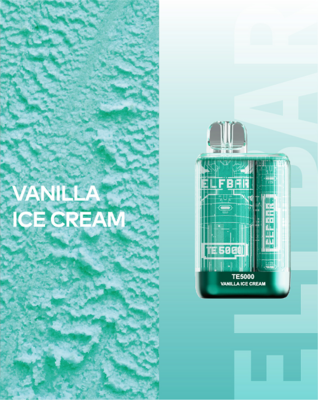 Elf Bar TE5000 Vanilla Ice Cream Disposable Pod Device