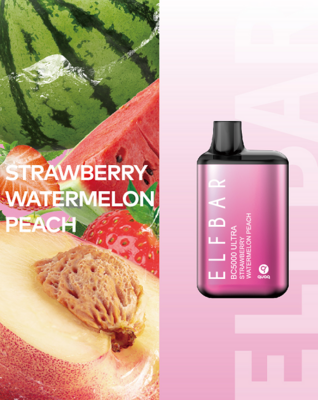 Elf Bar BC5000 Ultra Strawberry Watermelon Peach Disposable Pod Device