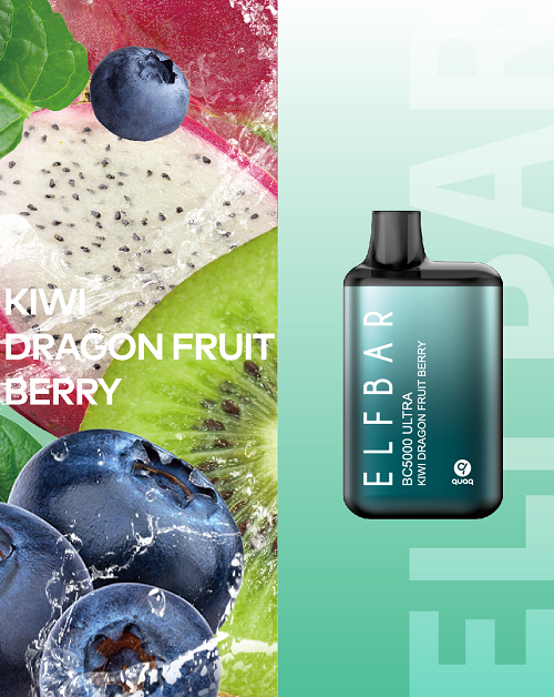 Elf Bar BC5000 Ultra Kiwi Dragon Fruit Berry Disposable Pod Device