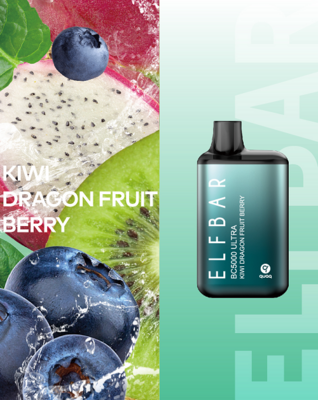 Elf Bar BC5000 Ultra Kiwi Dragon Fruit Berry Disposable Pod Device