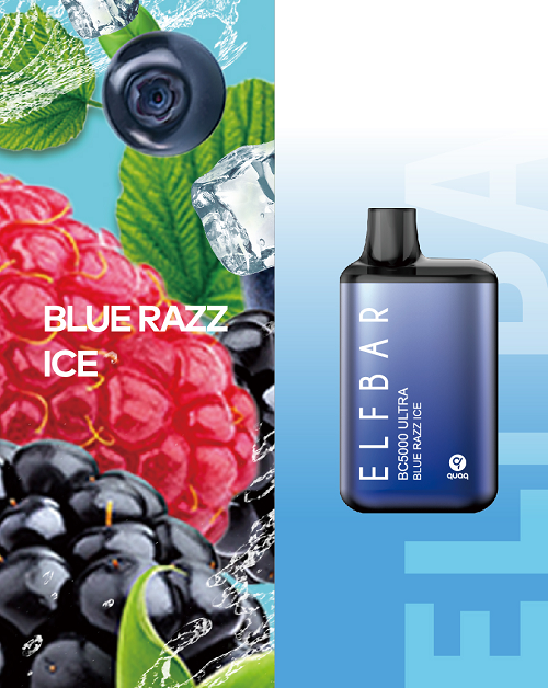 Elf Bar BC5000 Ultra Blue Razz Ice Disposable Pod Device