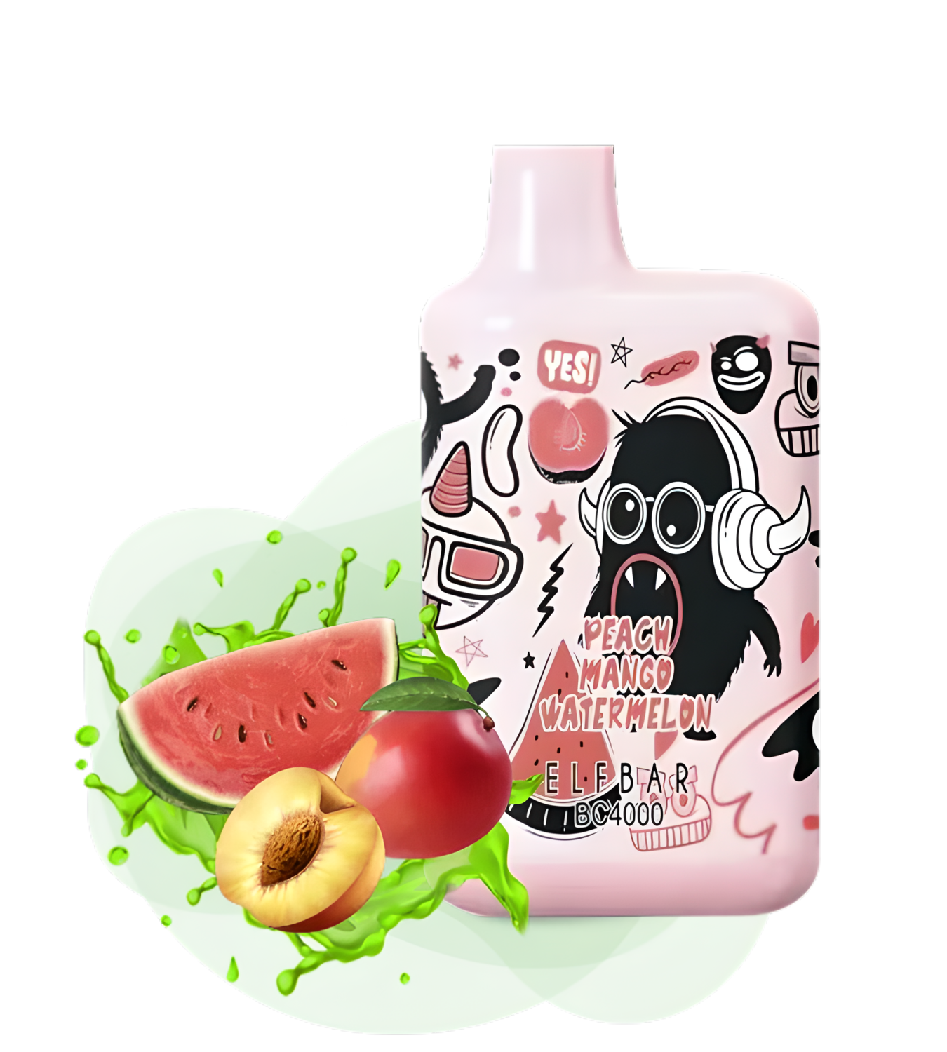 Elf Bar BC4000 LE Peach Mango Watermelon Disposable Pod Device