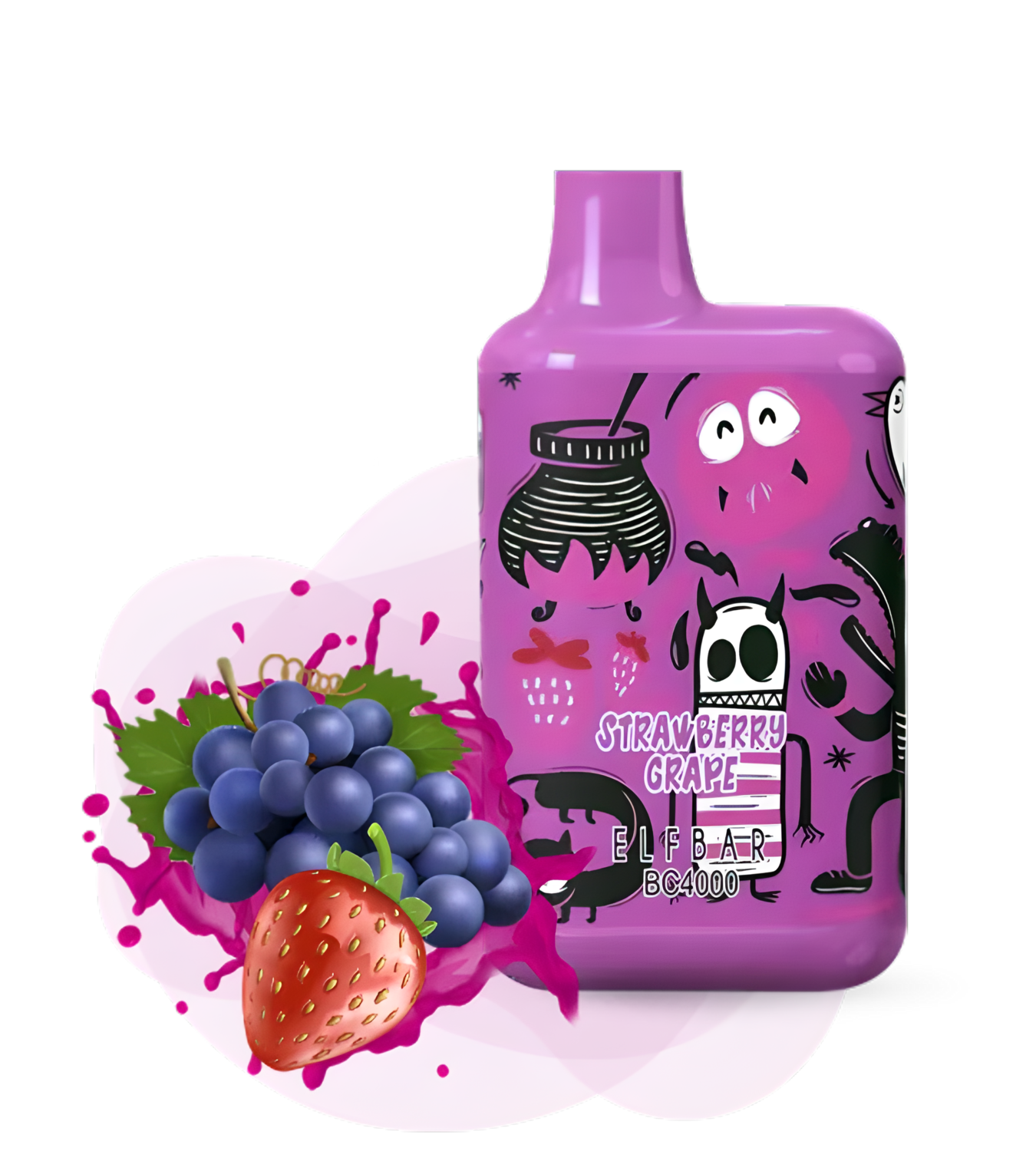 Elf Bar BC4000 LE Strawberry Grape Disposable Pod Device