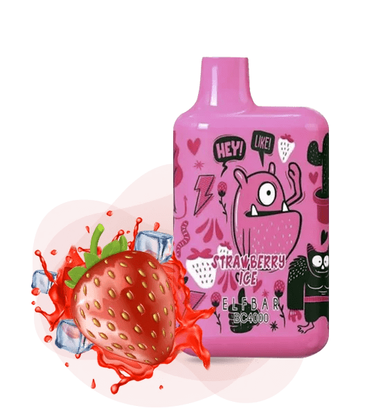 Elf Bar BC4000 LE Strawberry Ice Disposable Pod Device