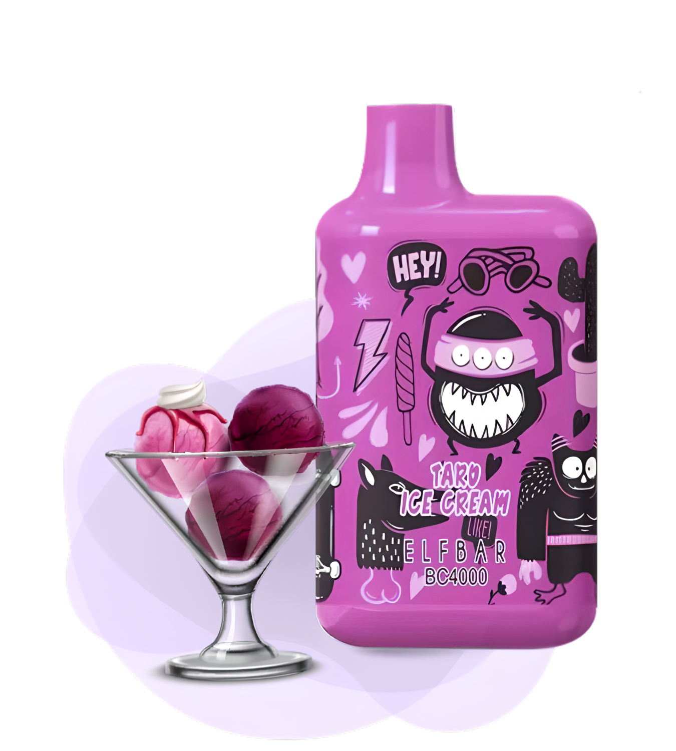 Elf Bar BC4000 LE Taro Ice Cream Disposable Pod Device