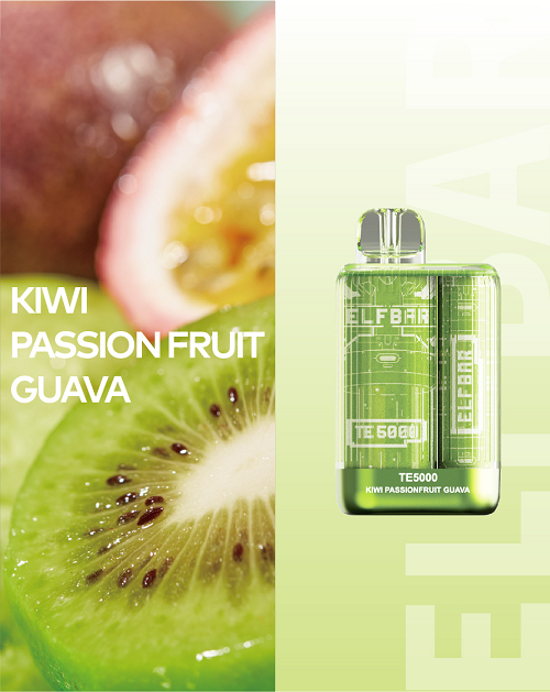 Elf Bar TE5000 Kiwi Passion Fruit Guava Disposable Pod Device
