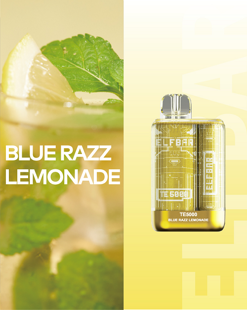 Elf Bar TE5000 Blue Razz Lemonade Disposable Pod Device