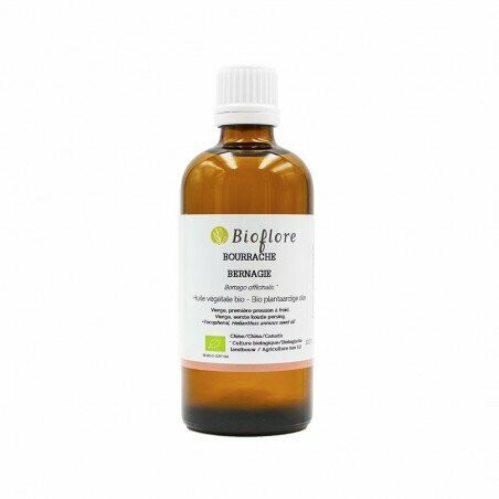 HUILE VEGETALE DE BOURRACHE VIERGE BIO AVEC VITAMINE E