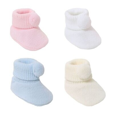 Baby Pastel  Pom-Pom Booties