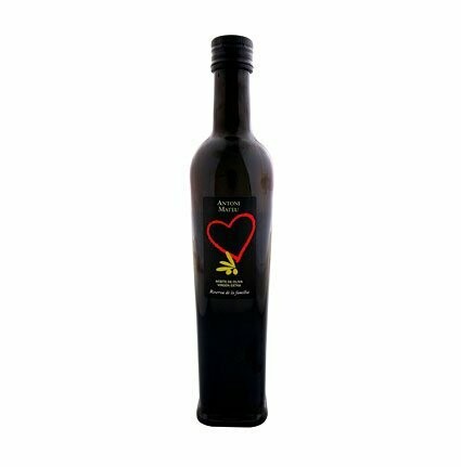 ANTONI MATEU.  Reserva de la familia. Aceite de oliva Virgen Extra. 500 ml. Cosecha nueva.