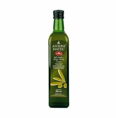 ANTONI MATEU. Coupage. Aceite de oliva virgen extra. 500 ml. Cosecha nueva.
