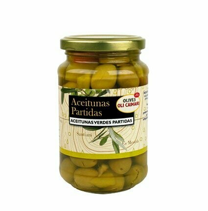 OLIVES OLI CAIMARI. Aceitunas verdes partidas. 350 g