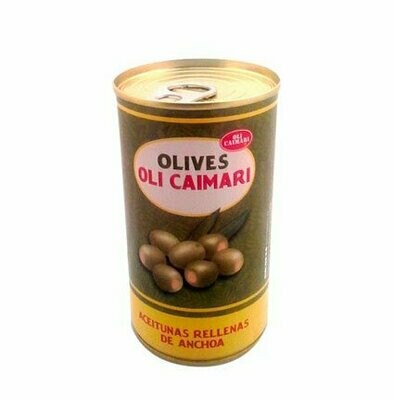 OLIVES OLI CAIMARI. Aceitunas manzanilla rellenas de anchoa 240/260. 350 g