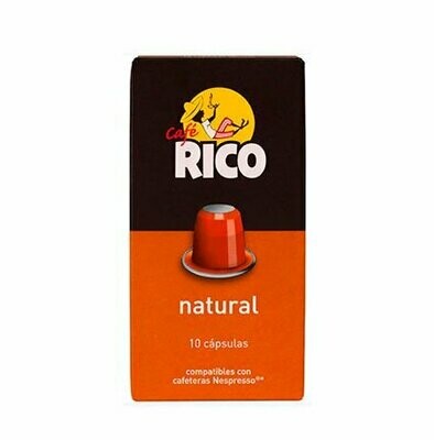 CAFÉ RICO. Natural. 10 capsulas
