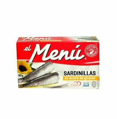 EL MENÚ. Sardinilla en Aceite de Girasol. 90 g