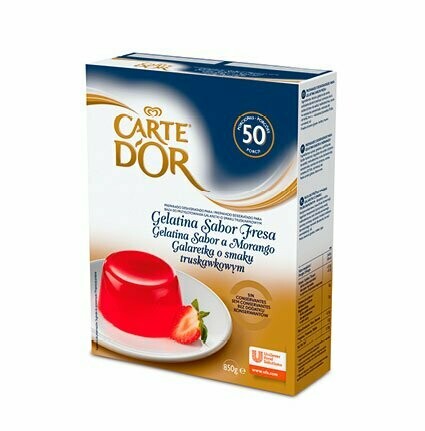 CARTE DOR. Preparado para Gelatina sabor a Fresa. 850 g