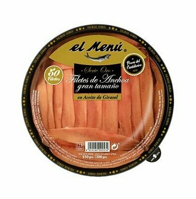 EL MENÚ. 50 filetes de anchoa del Cantábrico. 550 g