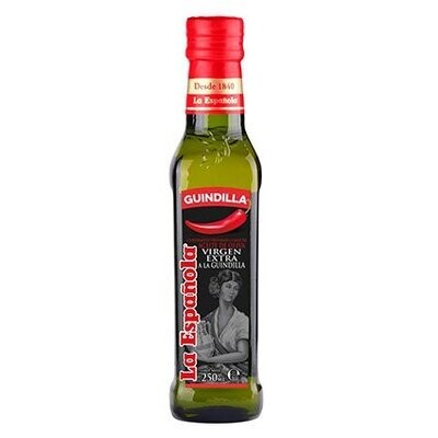 LA ESPAÑOLA. Condimento aceite de oliva virgen extra a la guindilla. 250 ml