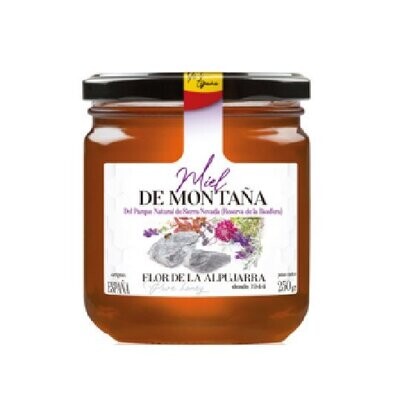 FLOR DE LA ALPUJARRA. Miel de montaña. Tarro cristal 250 g