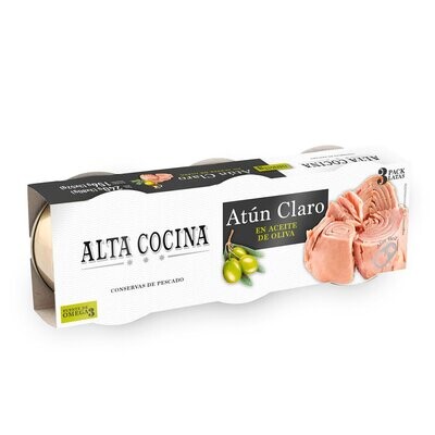 ALTA COCINA. Atún Claro en Acte Oliva. Pack 3 latas. 156 g
