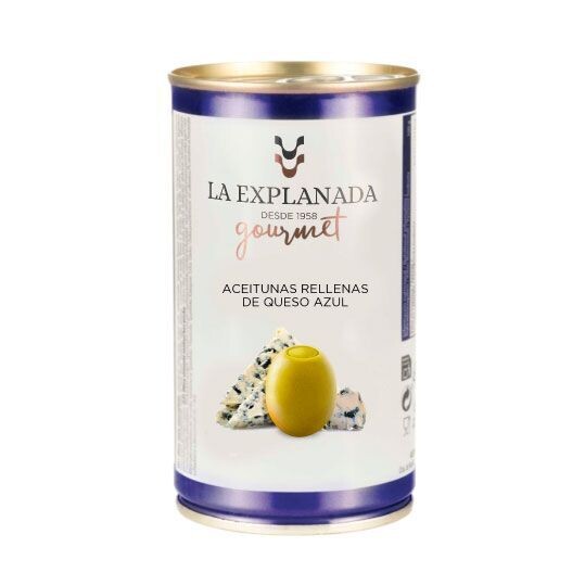 LA EXPLANADA. Aceituna Rellena Queso Azul. Lata 150 g