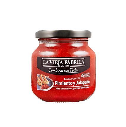 LA VIEJA FÁBRICA. Salsa Pimiento Rojo-Jalapeños. 280 g